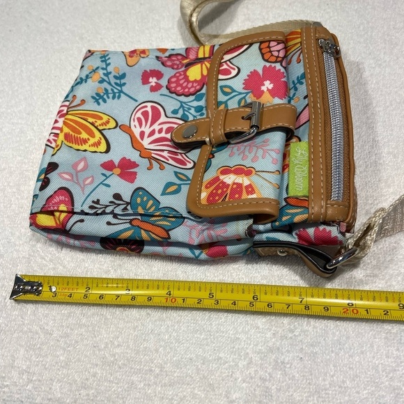 Colorful Lily Bloom Adjustable Crossbody Bag Purse - Picture 9 of 9